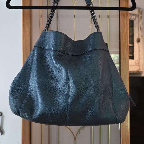 Coach Lexy Metallic Peacock Colored Chain Shoulder Bag - Picture 4 of 4